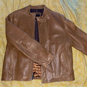 Bernardo 100% Leather Jacket, Camel, Men’s L